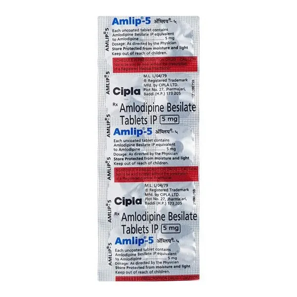 Amlip 5 Mg Tablets 1 Amlip 5 Mg Tablets (Amlodipine)