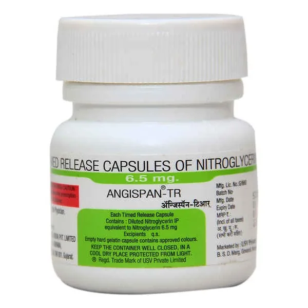 Angispan Tr 6.5 Mg Tablets 1 Angispan Tr 6.5 Mg Tablets (Glyceryl Trinitrate)