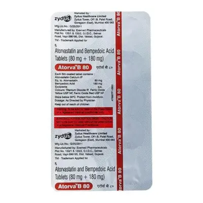 Atorva 80 Mg Tablets (Atorvastatin)