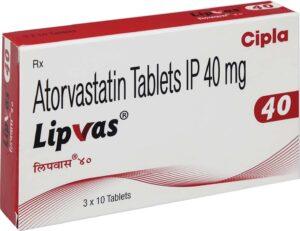 Lipvas 40 Mg Tablets