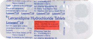 Lotensyl 10 Mg Tablets