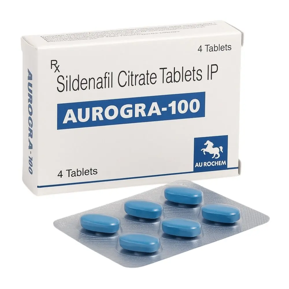 Aurogra 100 Mg Tablet 1 Aurogra 100 Mg Tablet (Sildenafil Citrate)