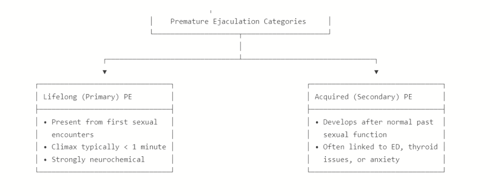 How Do Premature Ejaculation Pills Work? Timing, Dosage, And Results 2 premature ejaculation categories