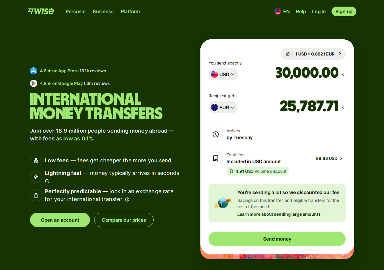 How To Pay Your Indogenmed Order Using Wise (Step-By-Step Guide) 5 Wise send money calculator showing amount and currency selection
