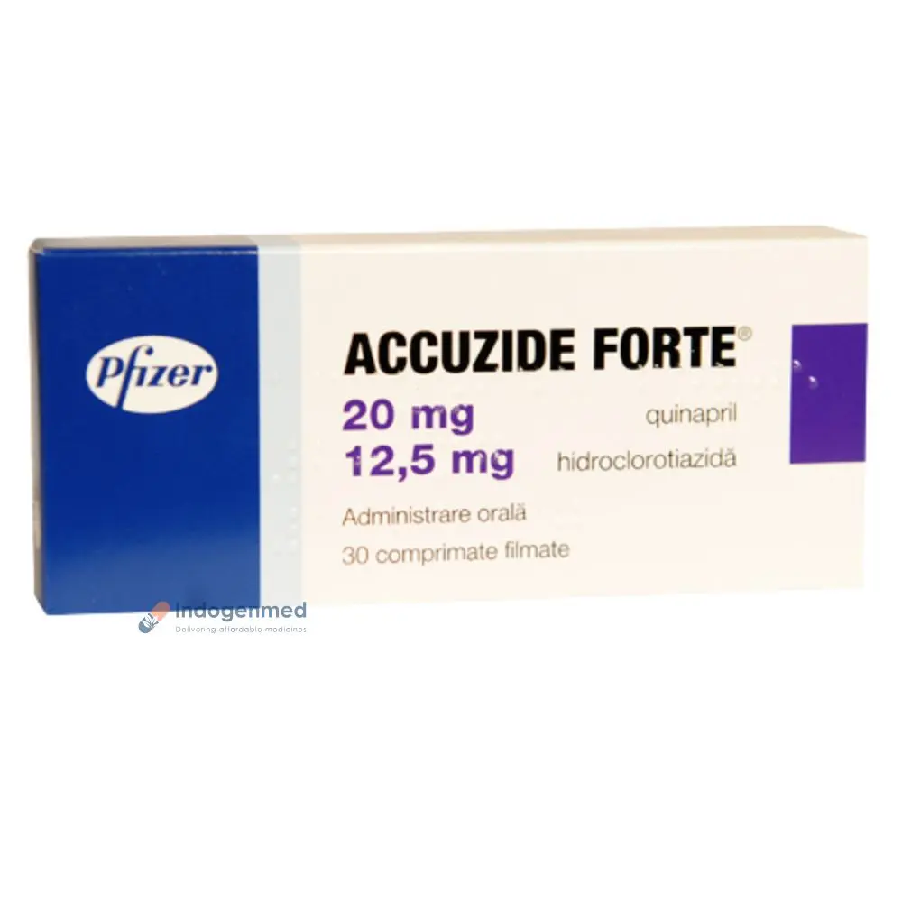 Accuzide Forte 20/12.5 Mg Tablets 2 Accuzide Forte 20/12.5 Mg Tablets (Quinapril + Hydrochlorothiazide)