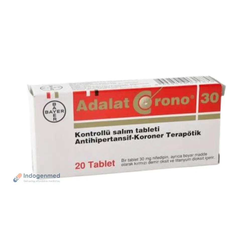 Adalat Chrono 30 Mg Tablets 1 Adalat Chrono 30 Mg Tablets (Nifedipine)