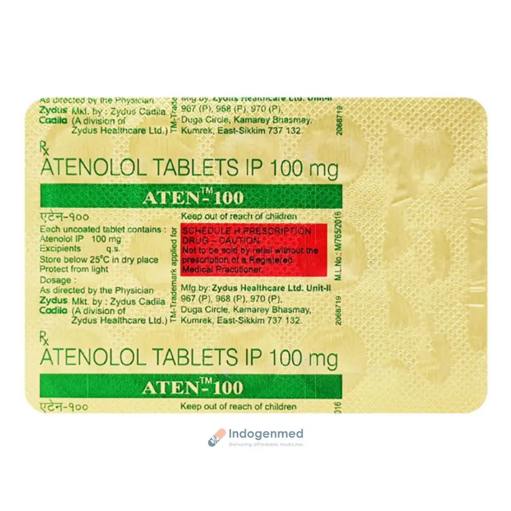 Aten 100 Mg Tablets 1 Aten 100 Mg Tablets
