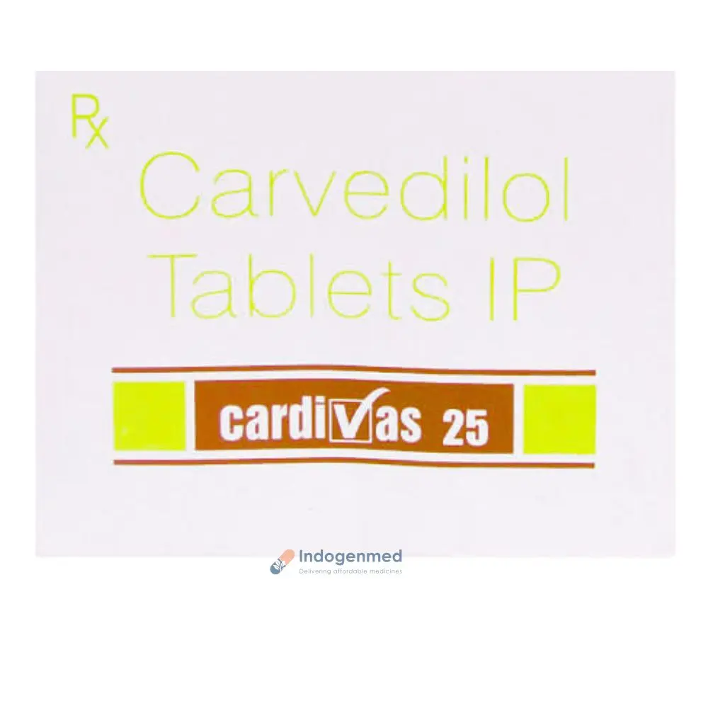 Cardivas 25 Mg Tablets 1 Cardivas 25 Mg Tablets