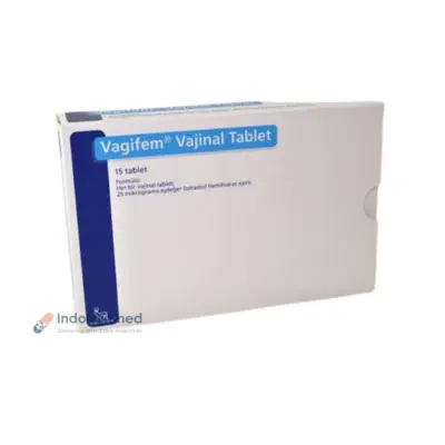 Vagifem 25mcg estradiol vaginal tablets — blister pack front view