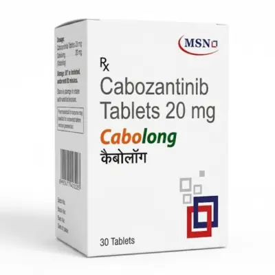 Box of Cabozantinib 20 mg tablets