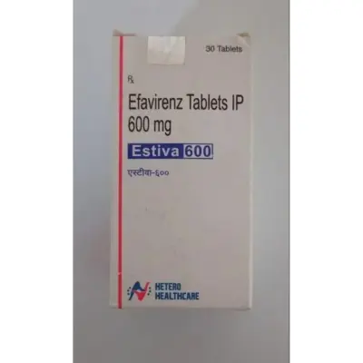 Box of Efavirenz tablets, 600 mg