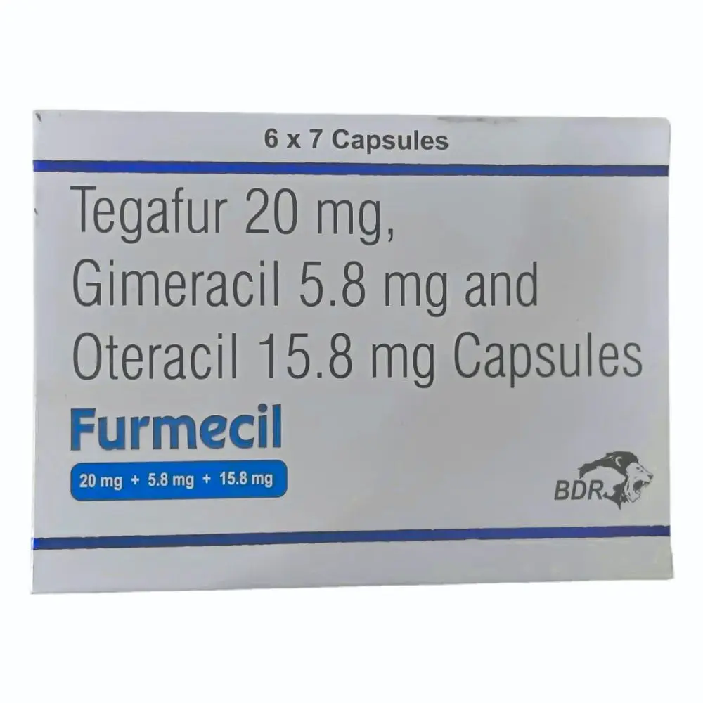 Furmecil 20 Mg Capsules 1 Medication packaging for Furmecil capsules